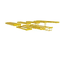 Yellow Metal Support Frames With Various Industrial Designs And Structures
