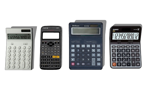 modern calculator computer 3d model