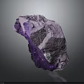 Raw Amethyst Stone With Purple Hue Rough Texture Natural Shape And Number Tag