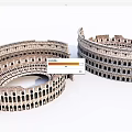 Detailed Roman Colosseum Models Showcasing Ancient European Architectural Arches And Circular Structure
