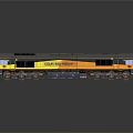 Modern Grey And Yellow CLASS 66 Freight Train With Multiple Carriages