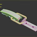 Shiny Silver Metal Clothing Buckle Accessory With Adjustable Design And Polished Surface
