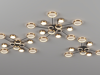 Creative chandelier ceiling lamp combination lamp 3d model