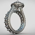 Exquisite Silver Ring Jewelry With Intricate Filigree Design And Decorative Details