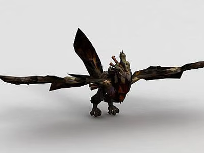 Technology Exhibition Hall Showcasing Winged Mythical Creature 3D Model Intricate Design 3d model