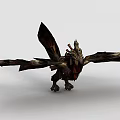 Technology Exhibition Hall Showcasing Winged Mythical Creature 3D Model Intricate Design