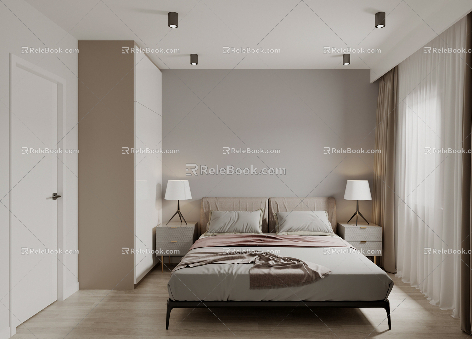 Modern Bedroom Simple Bedroom 3d model