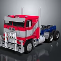 Optimus Prime Red And Blue Truck Model With Classic Design Features
