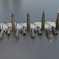 Bullet rifle bullet machine gun bullet ammunition armor piercing bullet shell low face number low model simple model game sub-era film and television level 3d model