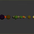 Various Fresh Colorful Fruits Including Avocado Lemon Orange And More With Reflections