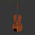 Orange Wooden Violin Daily Life Product With Strings And Smooth Body Design