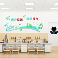 Modern Laboratory Experimental Classroom 3d model