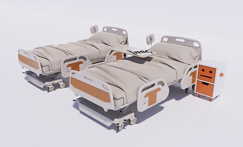 modern hospital bed hospital bed medical equipment 3d model