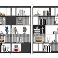 Modern Bookshelf Decoration Bookshelf Ornaments Books 3d model
