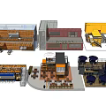 Modern Shipping Container Buildings With Multiple Units Outdoor Seating And Staircases