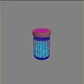 White Nuts Stored in Glass Jar with Wooden Lid on Dark Background
