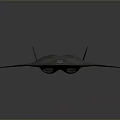 Grey Flying Wing Model With White Arrows And X Marks On Surface Design