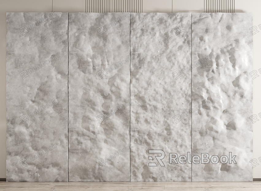 Modern background wall stone wall model