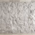 Modern Gray Textured Stone Background Wall With Decorative Panel And Interior Design