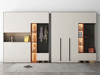 Modern shoe cabinet foyer 3d model