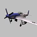 Blue and White Propeller Passenger Aircraft With Sleek Wings And Fuselage Structure