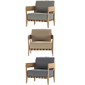 Outdoor double single sofa 3d model