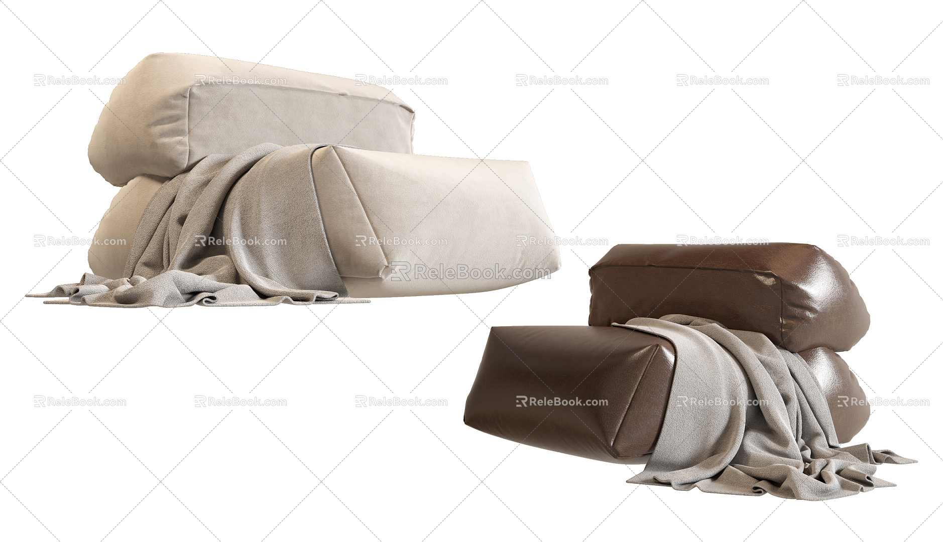 Modern Poliform Lazy Sofa 3d model