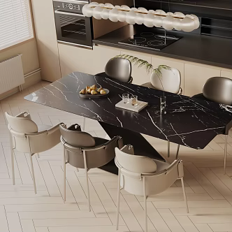 Modern dining table 3d model