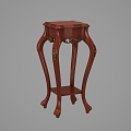 European-style carved flower stand 3d model