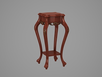 European-style carved flower stand 3d model