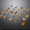 Assorted Freshly Baked Bread and Pastry Collection With Various Shapes and Colors