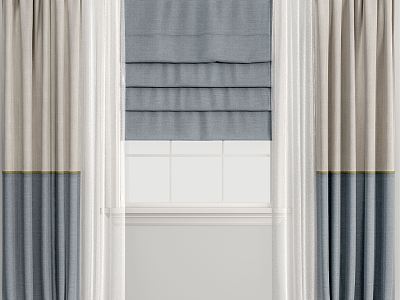 Modern Curtain Fabric Curtain Gauze Curtain Shangri-La Curtain Rolling Curtain Soft Gauze Curtain model