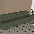 Middle Style Single Sofa 3d model