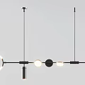 Modern Geometric Chandelier Designs With Circular Shades Linear Structures And Metal Frames 3d model