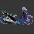 Blue Scooter Modern Design With Sleek Body Stylish Wheels And Black Seat