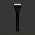 Ergonomic Black Razor With Blue Blade For Men's Daily Grooming Needs