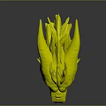 Colorful Dragon Head 3D Model With Vibrant Pink Purple Mane And Purple Eyes
