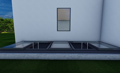 Skylight hanging over the lighting well 3d model