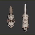 Game And Movie Character Featuring Pink Spotted Cartoon Dogs With Big Ears And Lively Expressions