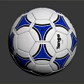 Adidas Tango Soccer Ball With White And Blue Geometric Pattern Design