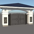 European-style gate 3d model