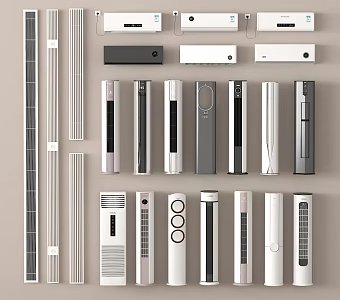 Modern air conditioning combined vertical air conditioning hanging central air conditioning outlet 3d model