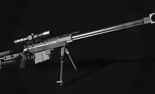 Realistic Sniper Gun 3D Model 3d model