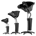 Professional Medical Equipment Emergency Eye Wash With Modern Black Design And Mobile Pedestal Stand