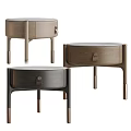 Modern Wooden Bedside Tables With Metal Legs And Drawer Design