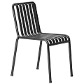 Modern Black And White Striped Metal Chairs With Armrests And Simple Design