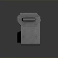 Modern Black And Gray Computer Case With Top Cover Side Handle And Red Button
