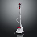 White And Red Standing Garment Steamer With Modern Design And Efficient Steam Function 3d model