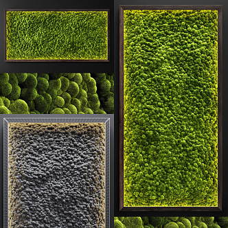 Modern Green Plant Wall Green Plant Background Wall 3d model