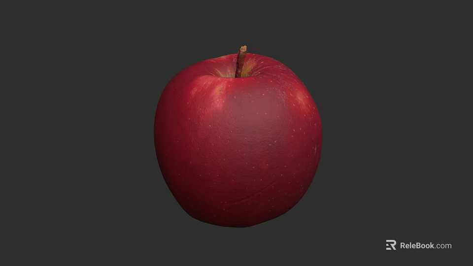 Fresh Ripe Red Apple as Healthy Crop With Smooth Skin Texture 3d model 